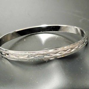 🖤Crown TRIFARI💕silver bangle